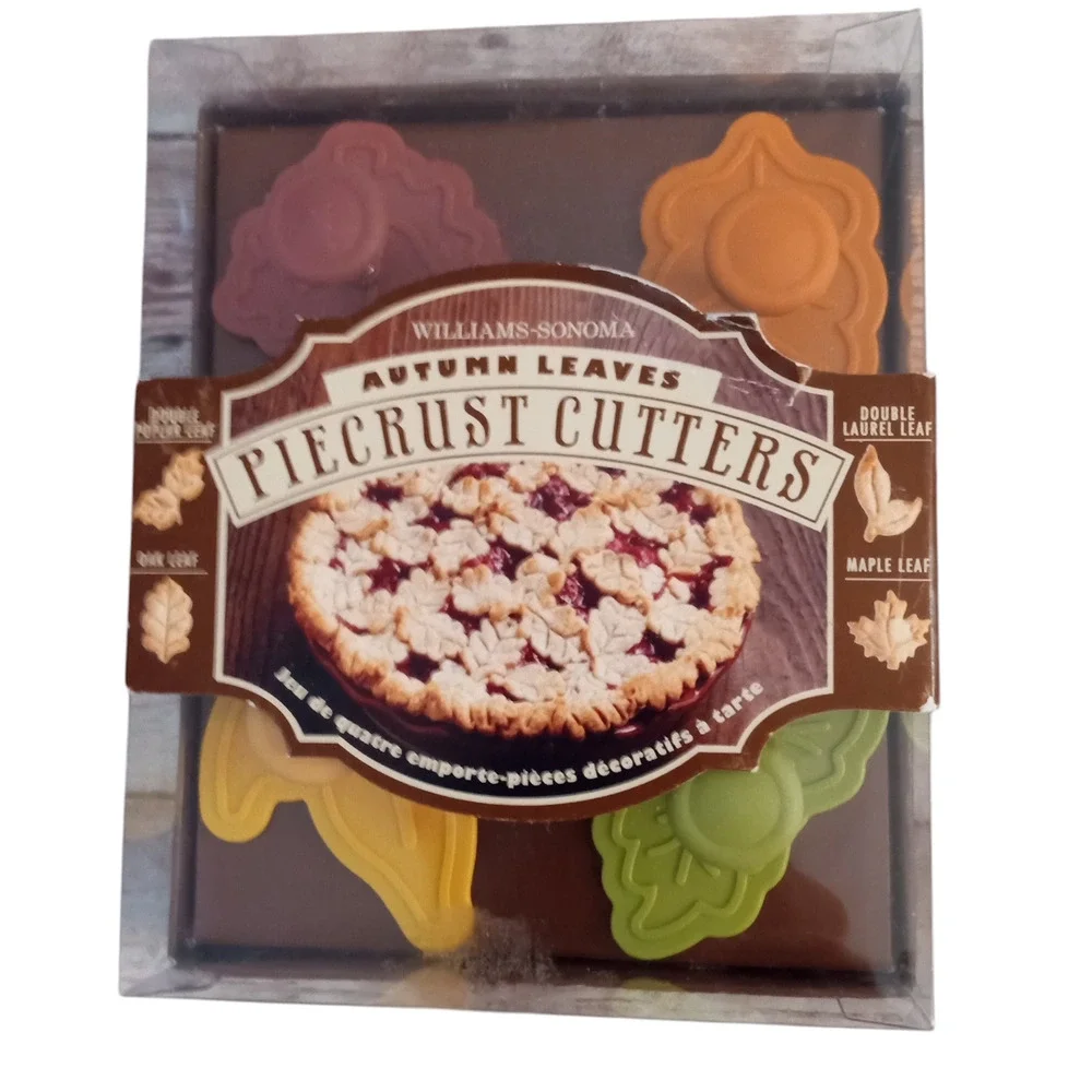 Williams Sonoma Piecrust Cutters Autumn Leaves Thanskgiving